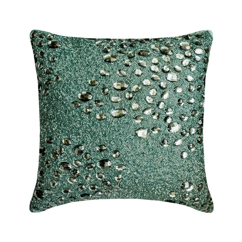 Peacock Jewel Throw Pillow Cover