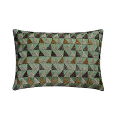 Teal Triad Lumbar Pillow Cover
