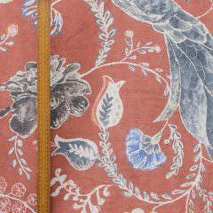 Lovely Peacocks Printed Cotton Fabric By The Yard