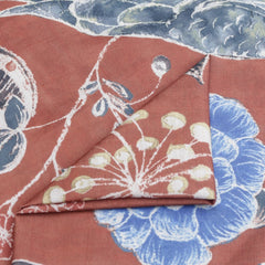 Lovely Peacocks Printed Cotton Fabric By The Yard