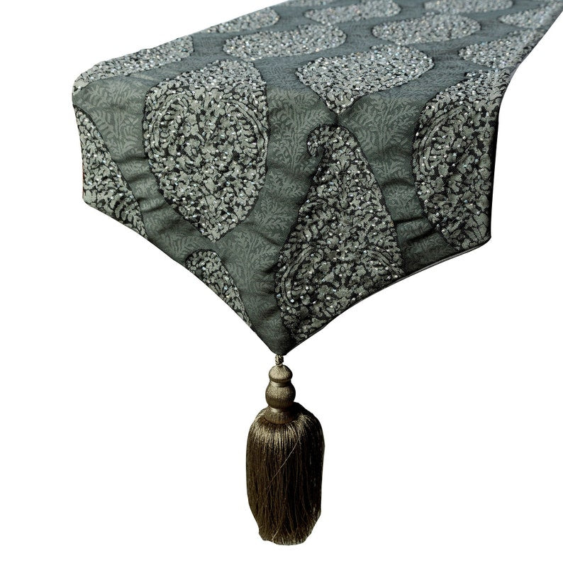 Celestial Paisley Decorative Table Runner