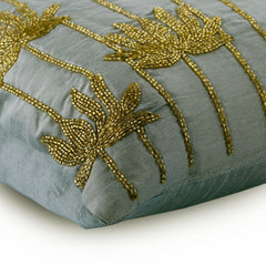 Golden Lotus Throw Pillow Cover