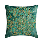 Aureate Teal Throw Pillow Cover