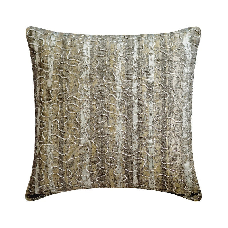 Time To Time Silver Throw Pillow Cover