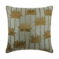 Golden Lotus Throw Pillow Cover