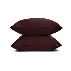 Wine Slub Satin - Wine Satin Lumbar Pillow Cover