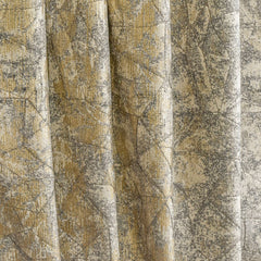 Light Beige, Gray, Gold Foil Foil Printed Velvet Fabric by the Yard