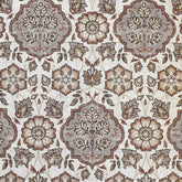 Brown, Beige, Gray & Off White Printed Velvet Fabric by the Yard