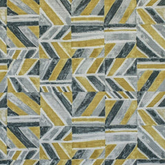 Gray, Chartreuse, Ivory Cotton Fabric by the Yard