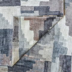 Shades of Gray & Brown Cotton Viscose Velvet Fabric by the Yard
