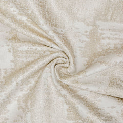 Cream with Foil Print Foil Printed Velvet Fabric by the Yard