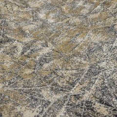 Light Beige, Gray, Gold Foil Foil Printed Velvet Fabric by the Yard