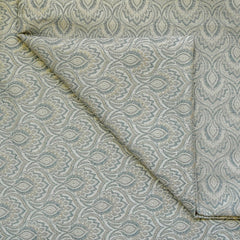 Teal & Cream Jacquard Weaved Fabric by the Yard
