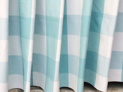 Light Turquoise And White Cotton Fabric By The Yard