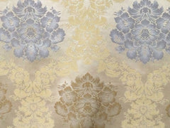 Grey And Gold Cotton Fabric By The Yard