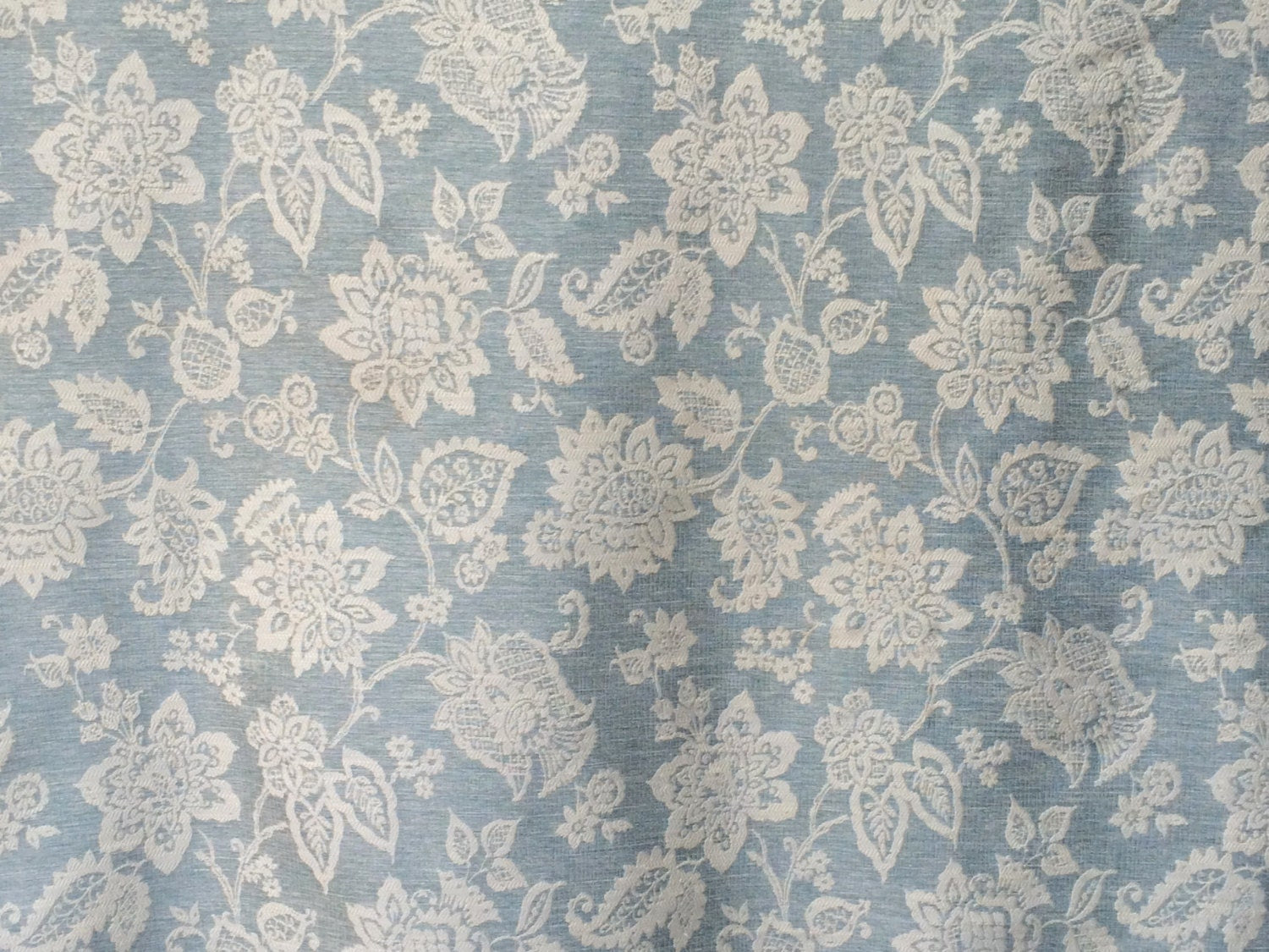 Teal Paradise Linen Fabric By The Yard