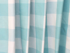 Light Turquoise And White Cotton Fabric By The Yard