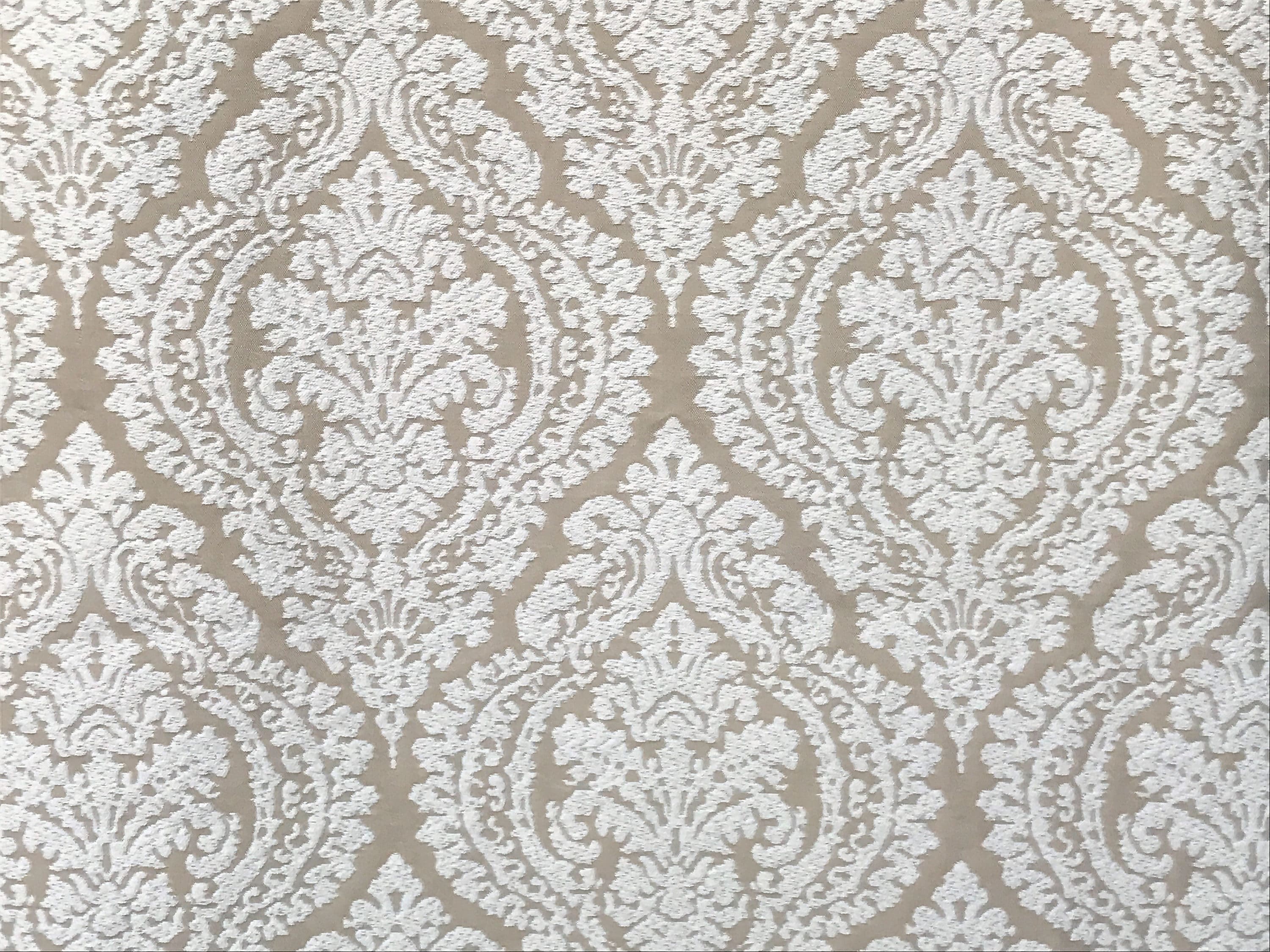 Champagne And Ivory Poly Cotton Fabric By The Yard