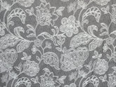 Gray And Ivory Cototn Fabric By The Yard