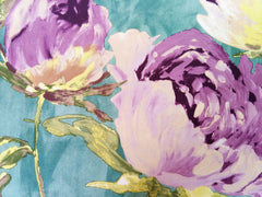 Pink Roses Printed Velvet Fabric By The Yard