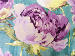 Pink Roses Printed Velvet Fabric By The Yard