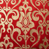 Red Gold Velvet Fabric By The Yard