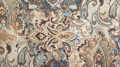 Arabian Love Damask Printed Velvet Fabric By The Yard