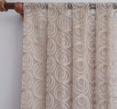 Fawn Circles Sheer Curtain Fabric By The Yard