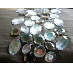 Crystal Delight - Art Silk Grey Decorative Lumbar Pillow Cover