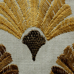 Golden And Bronze Flowers Cotton Fabric By The Yard