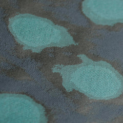 Aquatic Green Leaves Print Jacquard Fabric By The Yard