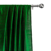 Forest Green Silk Dupioni Curtain Panels