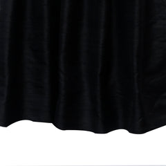 Black Silk Dupioni Curtain Panels