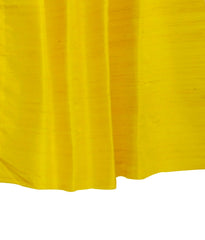 Bright Yellow Silk Dupioni Curtain Panels