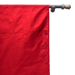 Red Silk Dupioni Curtain Panels