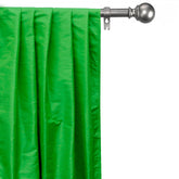 Grass Green Silk Dupioni Curtain Panels