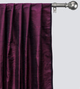 Wine Silk Dupioni Curtain Panels