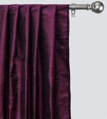 Wine Silk Dupioni Curtain Panels