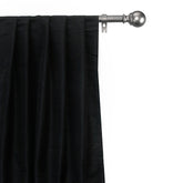 Black Silk Dupioni Curtain Panels