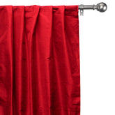 Red Silk Dupioni Curtain Panels