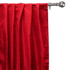 Red Silk Dupioni Curtain Panels