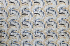 Leaving Blue Cotton Fabric By The Yard