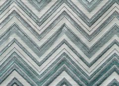 Teal Waves jacquard Fabric By The Yard
