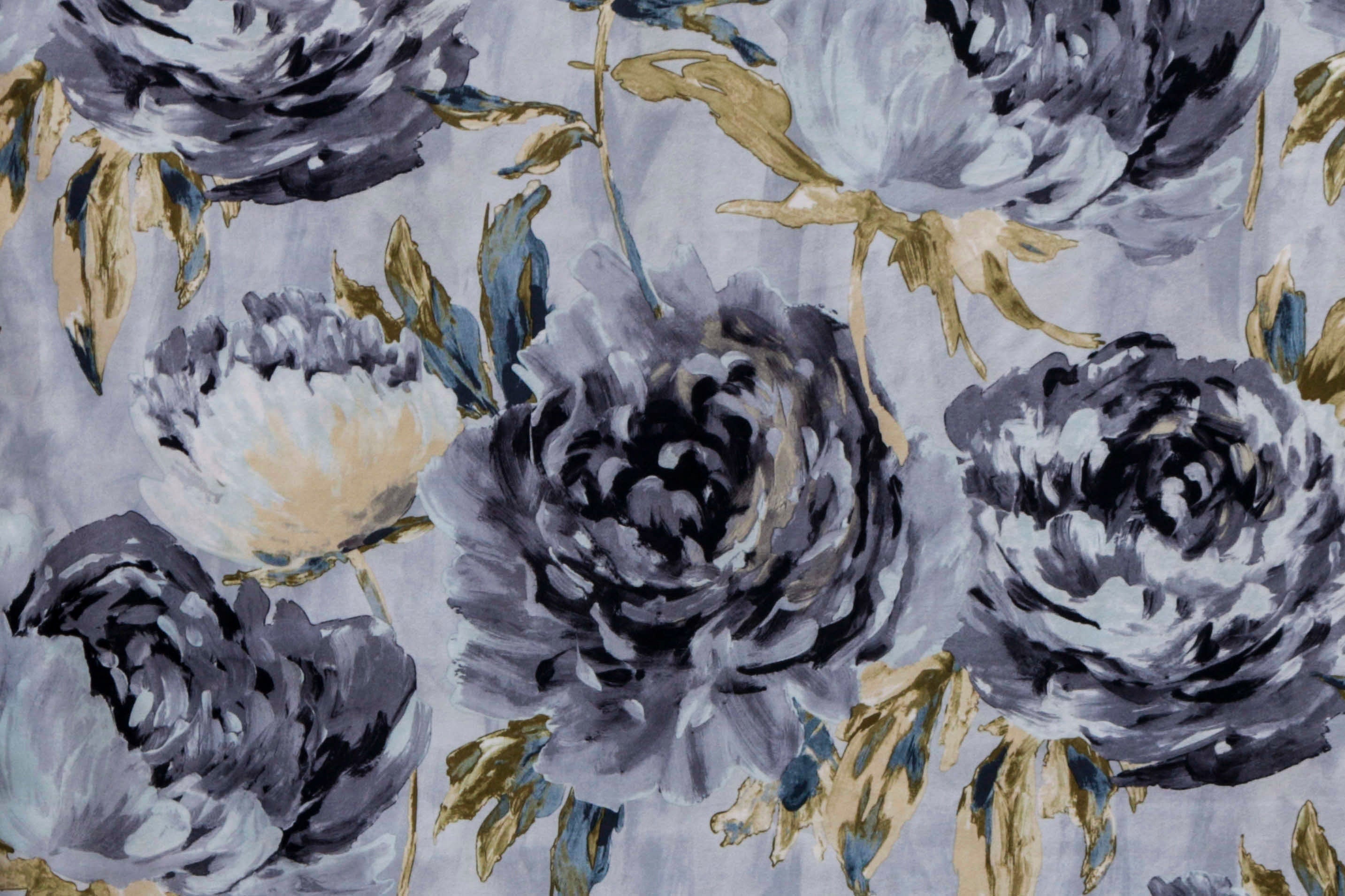 Midnight Garden Printed Velvet Fabric By The Yard