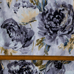 Midnight Garden Printed Velvet Fabric By The Yard