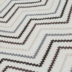 Embroidered Diamonds Cotton Fabric By The Yard