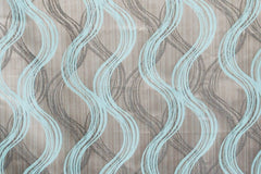 Aqua Jacquard Fabric By The Yard