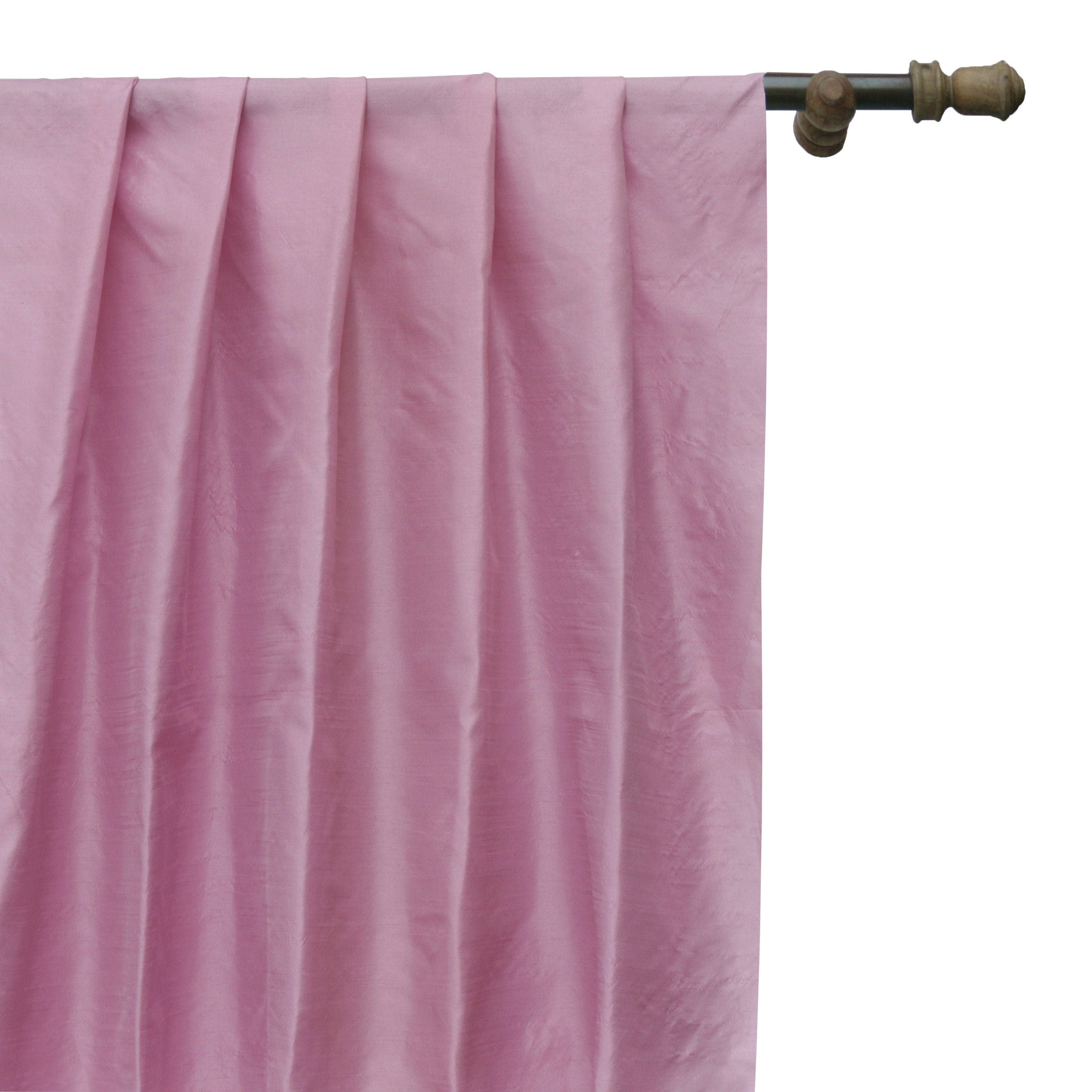 Lavender Pink Art Silk Curtain Panels