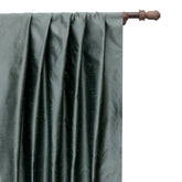 Smokey Green Art Silk Curtain Panels