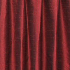 Deep Red Art Silk Curtain Panels